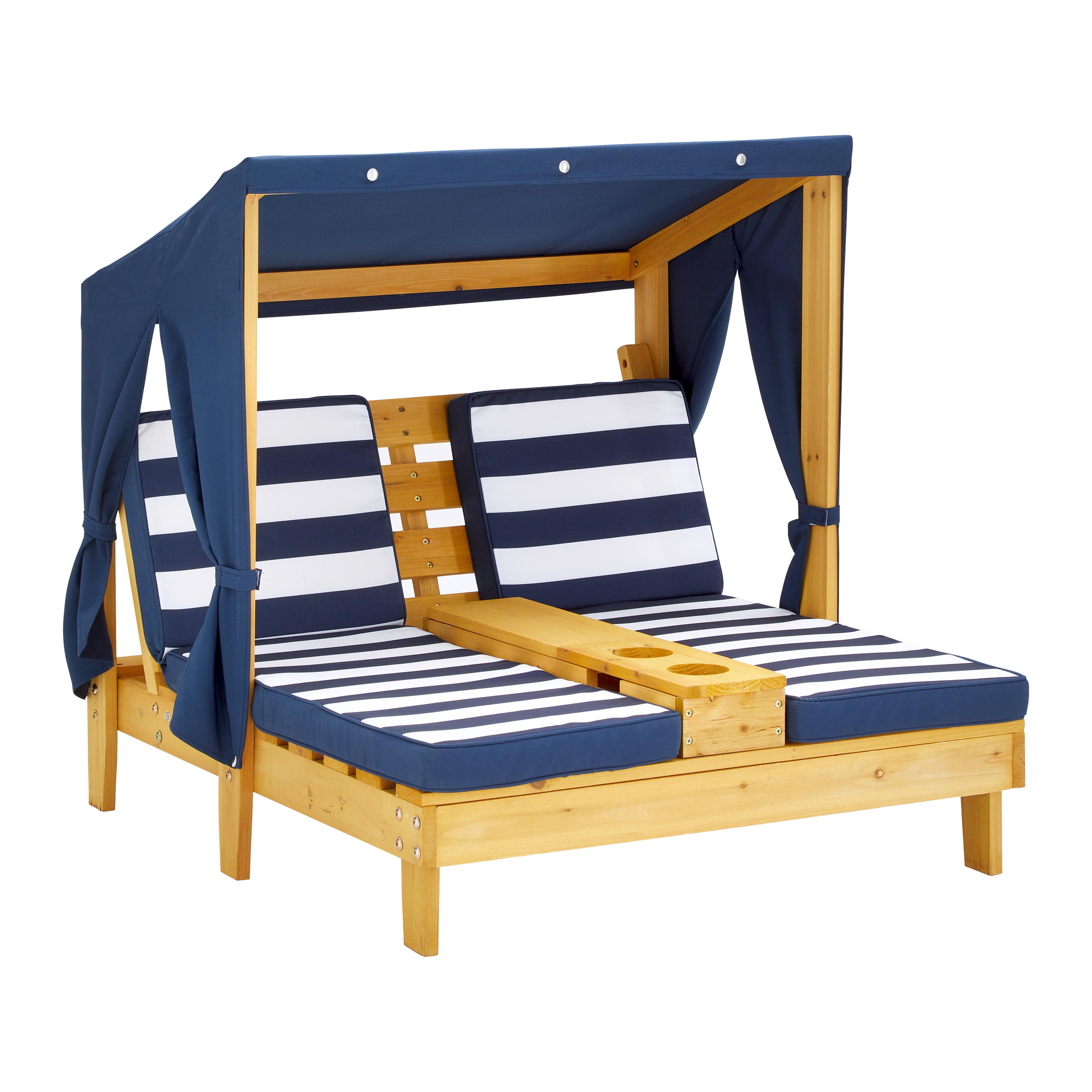 Kindergartenset Daisy Blau/ Weiß Tanne/Textil - Blau/Weiß, MODERN, Holz/Textil (84,8/89/92,5cm) - Bessagi Kids