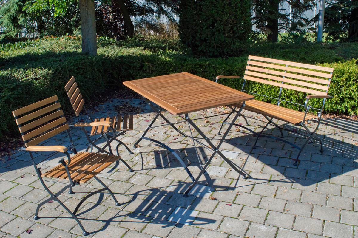 Gartensessel Lindau 2er-Set Akazie Echtholz/Metall - Anthrazit/Akaziefarben, Basics, Holz/Metall (55/89/58cm) - Gardenson