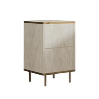 NACHTTISCH IMAJ NACHTTISCH - Beige/Schwarz, Design, Holzwerkstoff/Metall (40/60/35cm) - Livetastic