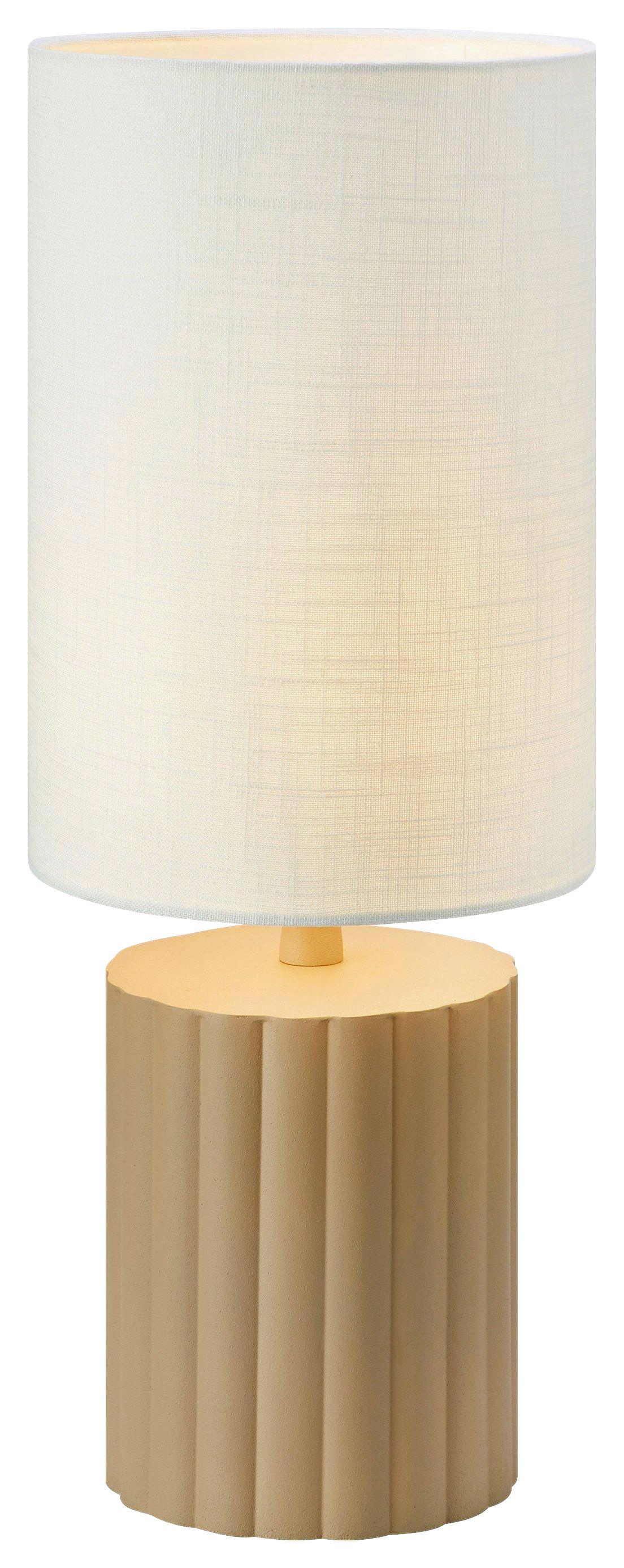 Tischleuchte Can Table Weiß/Beige max. 40 Watt - Beige/Weiß, Basics, Textil/Metall (23/23/57cm) - Markslöjd