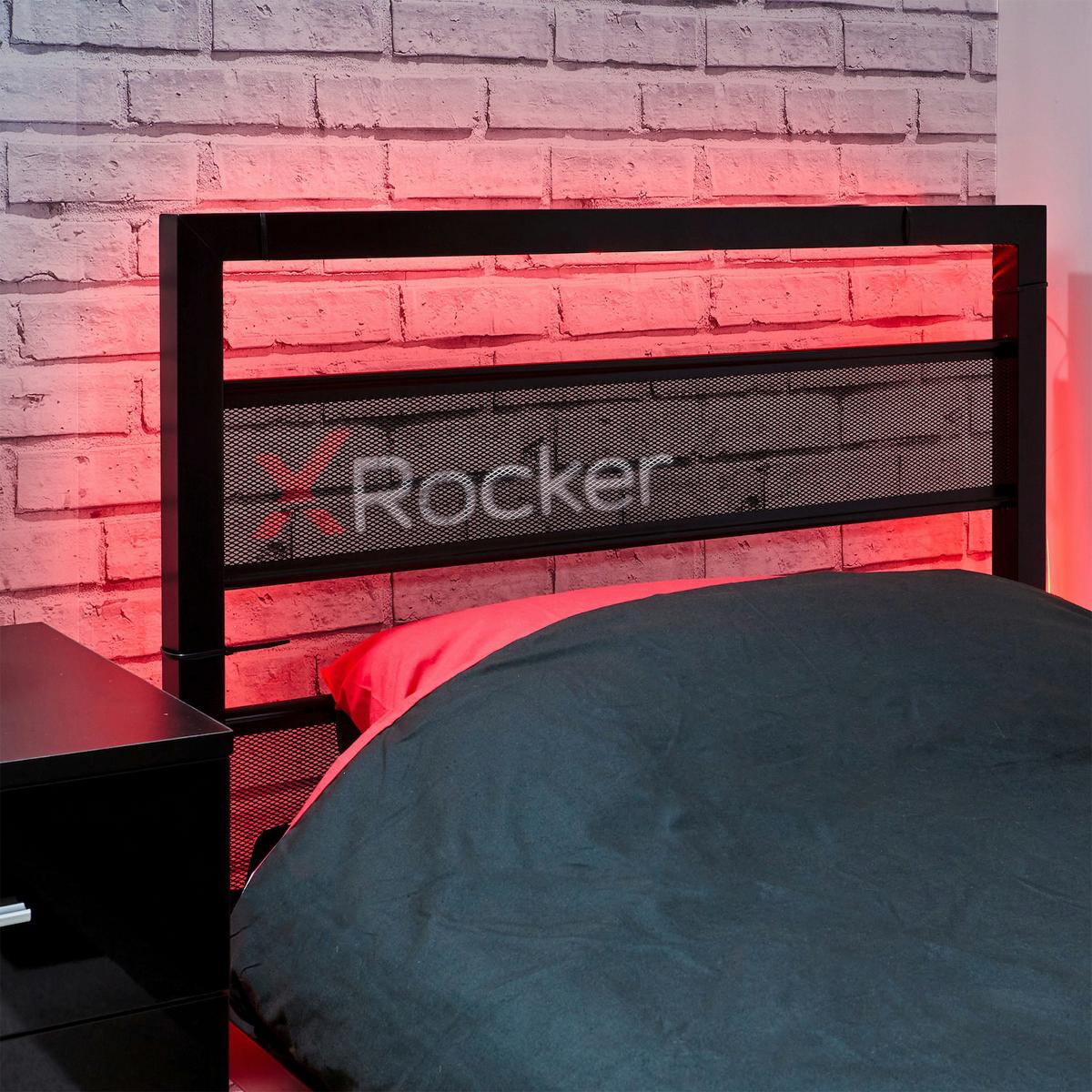 Gamingbett Basecamp 90x190cm Ohne TV Schwarz - Schwarz, MODERN, Metall (90/190cm) - X Rocker