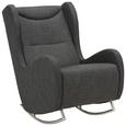 Gugalnik Lennard - siva/krom, Moderno, kovina/tekstil (68/107/102cm) - Modern Living Gugalnik Lennard - siva/krom, Moderno, kovina/tekstil (68/107/102cm) - Modern Living