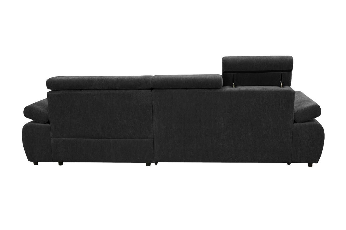 Kutna Garnitura Vegas - crna, Design, drvo/tekstil (294/173cm) - Modern Living