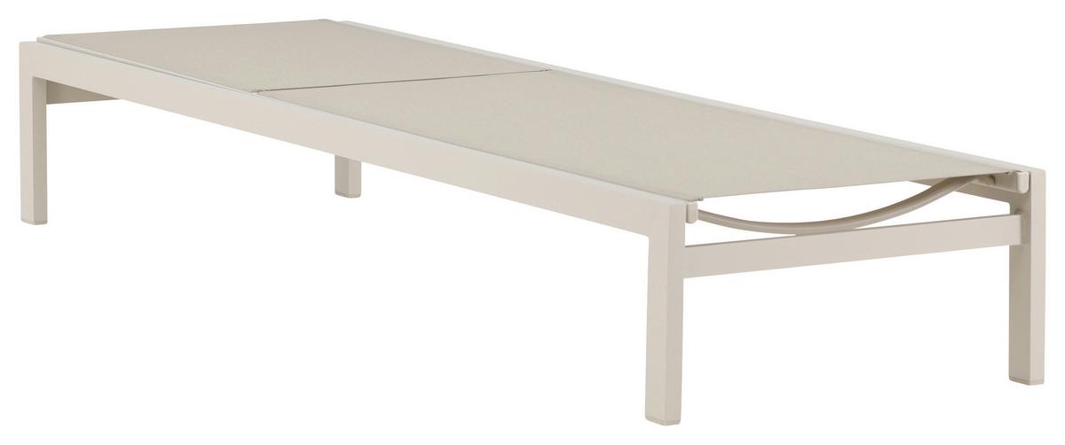 SONNENLIEGE COPACABANA - Beige, KONVENTIONELL, Metall (60/30/195cm) - Gardenson
