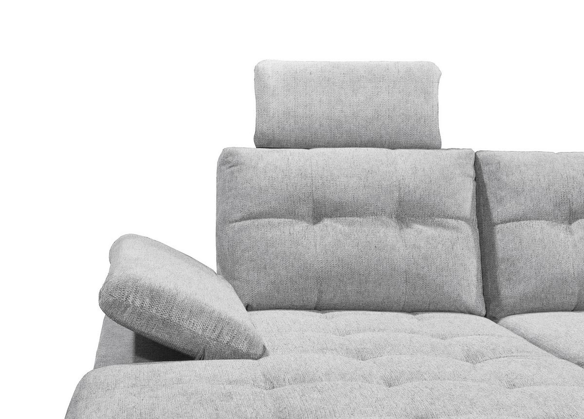 Wohnlandschaft Durban U ca. 170x324x218 cm Hellgrau - Hellgrau/Schwarz, KONVENTIONELL, Kunststoff/Textil (170/324/218cm) - MID.YOU