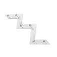 Fali Akasztó Walter 6 - Króm/Fehér, modern, Faalapú anyag/Fém (56/34/3cm)