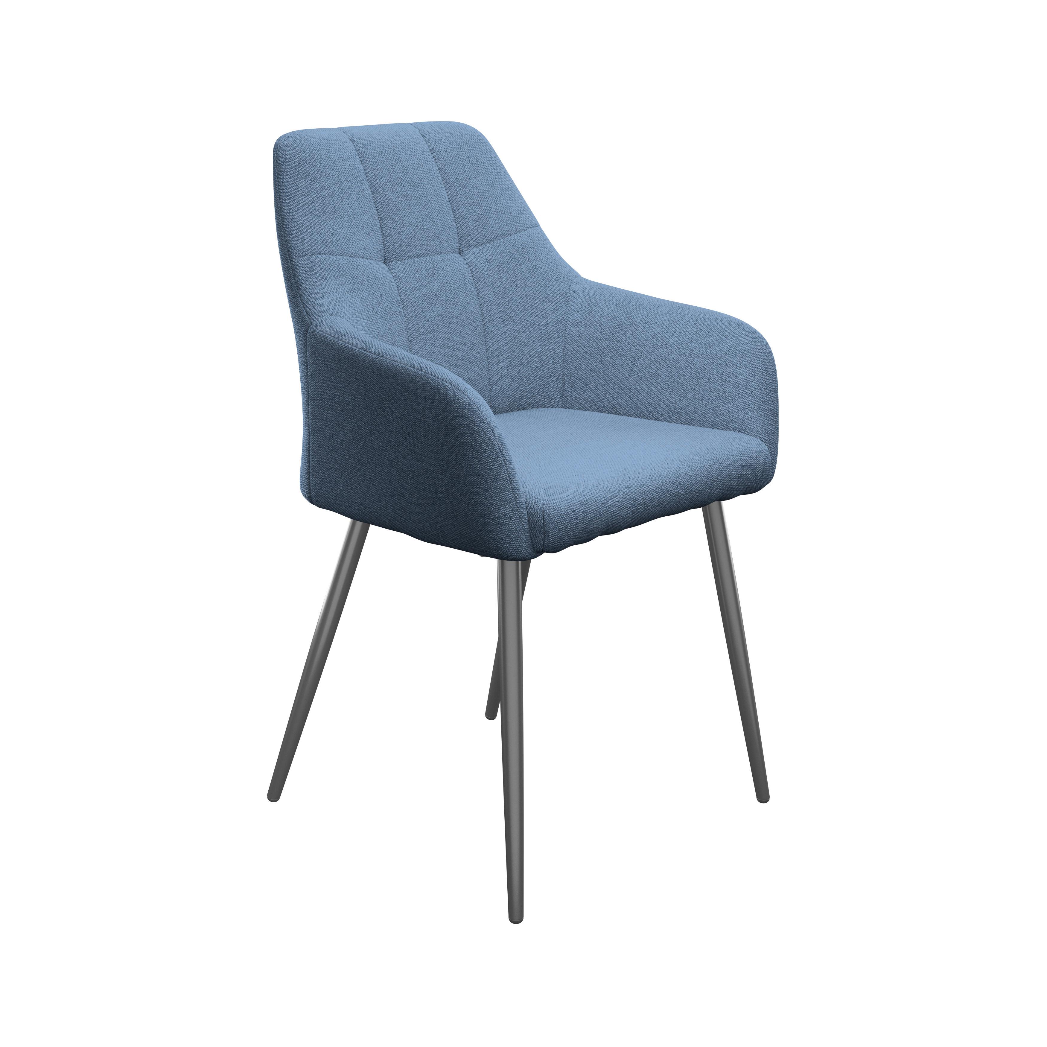 Naslanjač Joe Ii, Modra - modra/črna, Konvencionalno, kovina/tekstil (58/86/61cm)