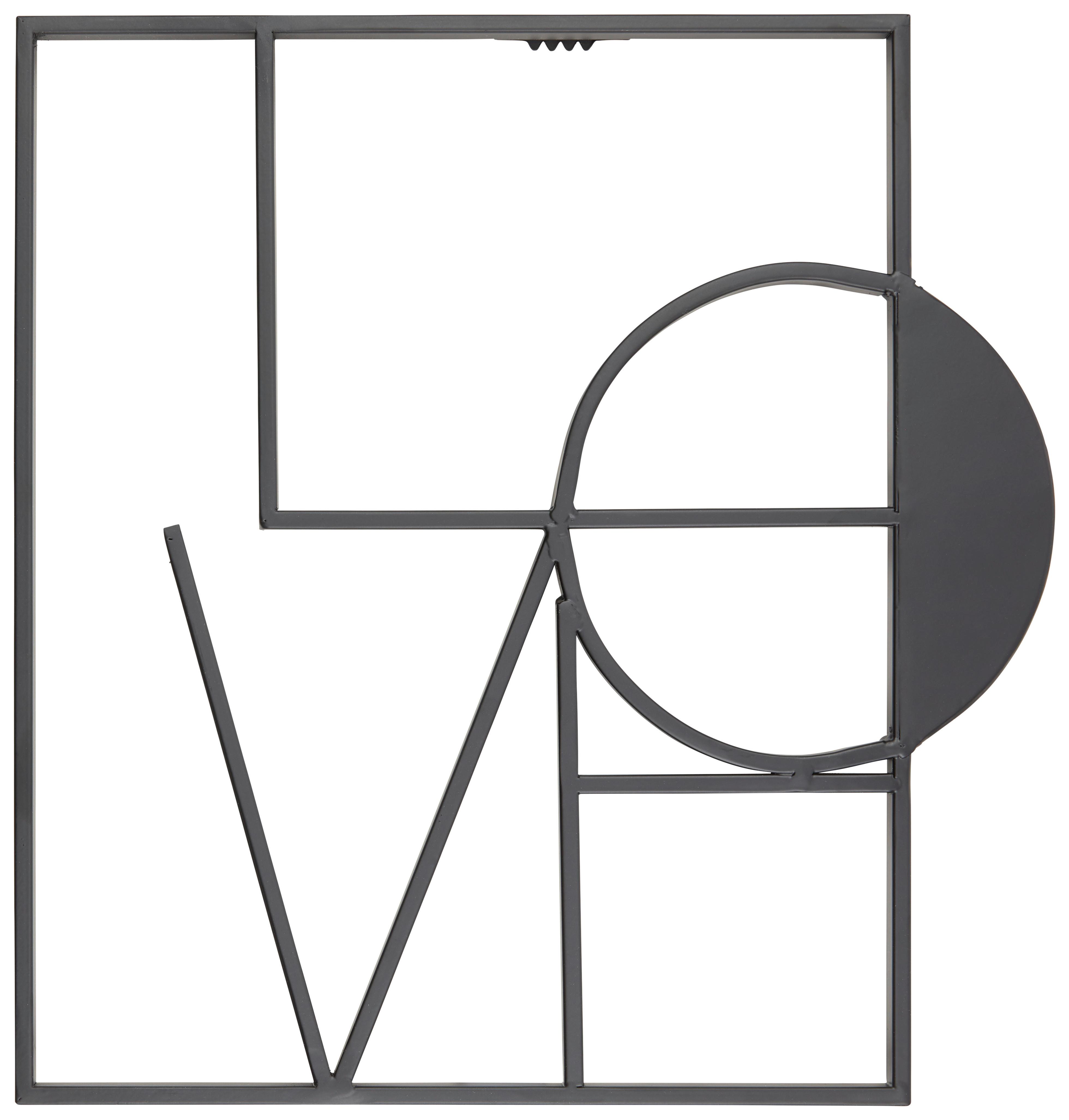 Fali Dekoráció Sora I - fekete, Modern, fém (38,5/1,8/40cm)