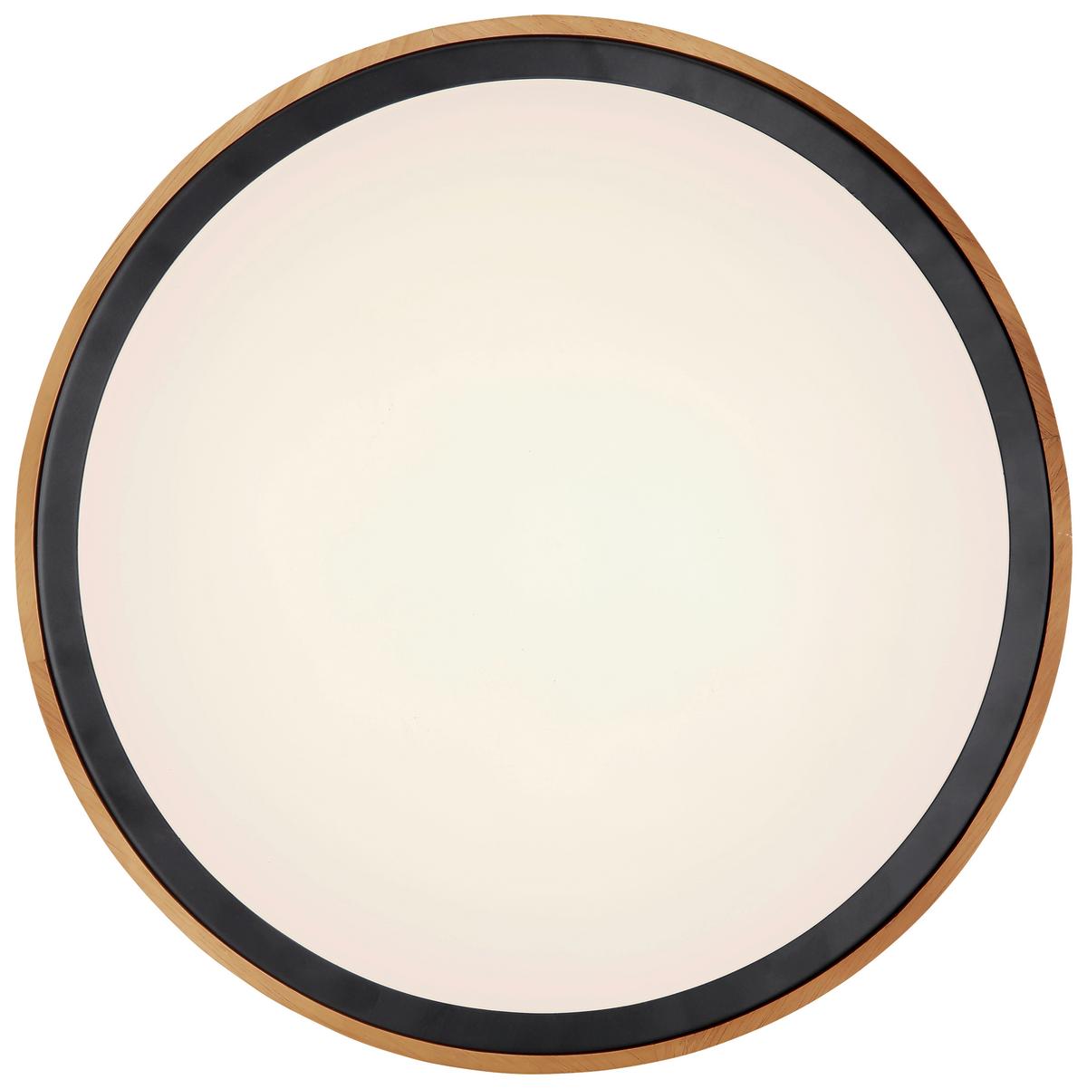 LAMPA SUFITOWA LED GRADEN - kolor ciemnego dębu/czarny, Design, tworzywo sztuczne/metal (43,7/11cm)