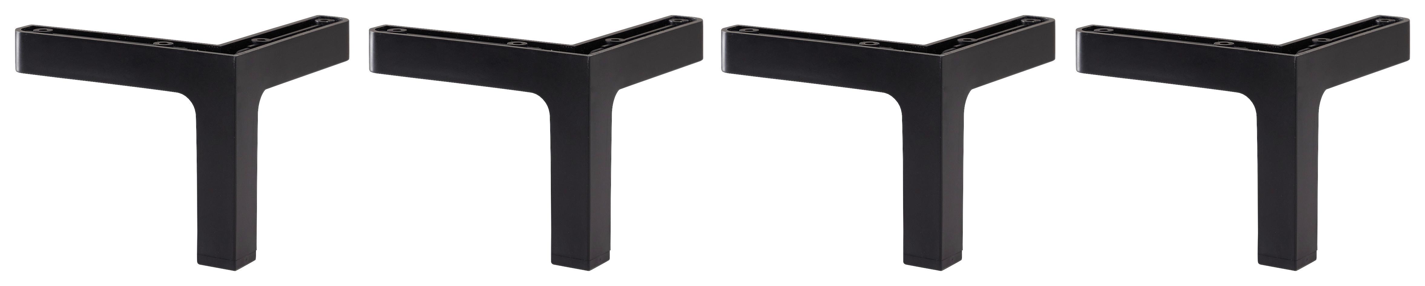 ZESTAW NÓG DIANA - czarny, Modern, tworzywo sztuczne (12/9/12cm) - Voleo