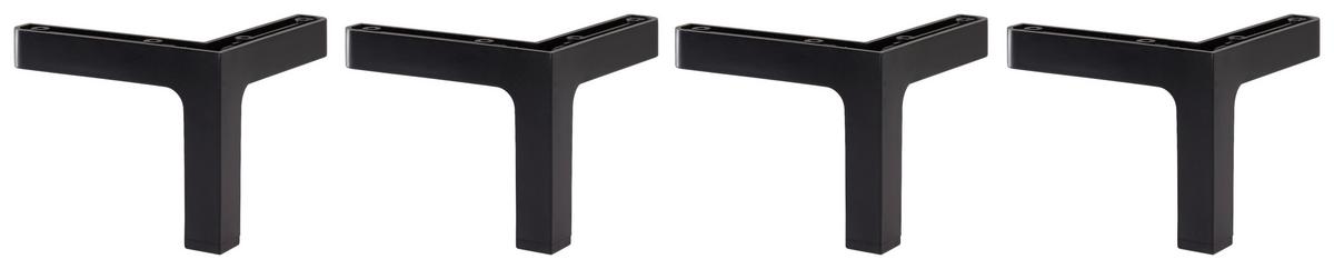 ZESTAW NÓG DIANA - czarny, Modern, tworzywo sztuczne (12/9/12cm) - Voleo