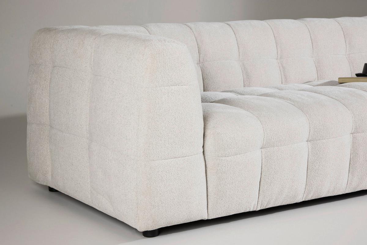 3-Sitzer-Sofa Malou Weiß - Weiß, MODERN, Kunststoff/Textil (238/70/98cm) - Livetastic