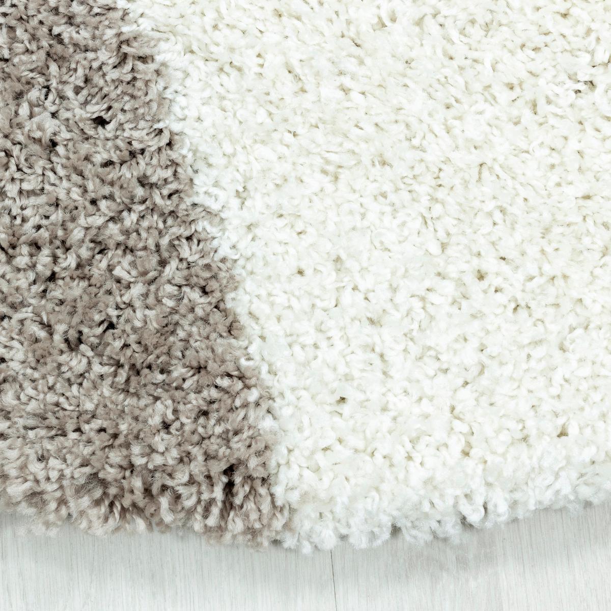 Hochflorteppich Tango Beige Ø ca. 200cm - Beige, Design, Textil (200cm)