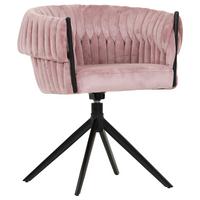 KRZESŁO Z PODŁOKIETNIKAMI TWISTY -BEACH CLUB- - różowy/czarny, Design, metal/tkanina (65/76/60cm) - Landscape