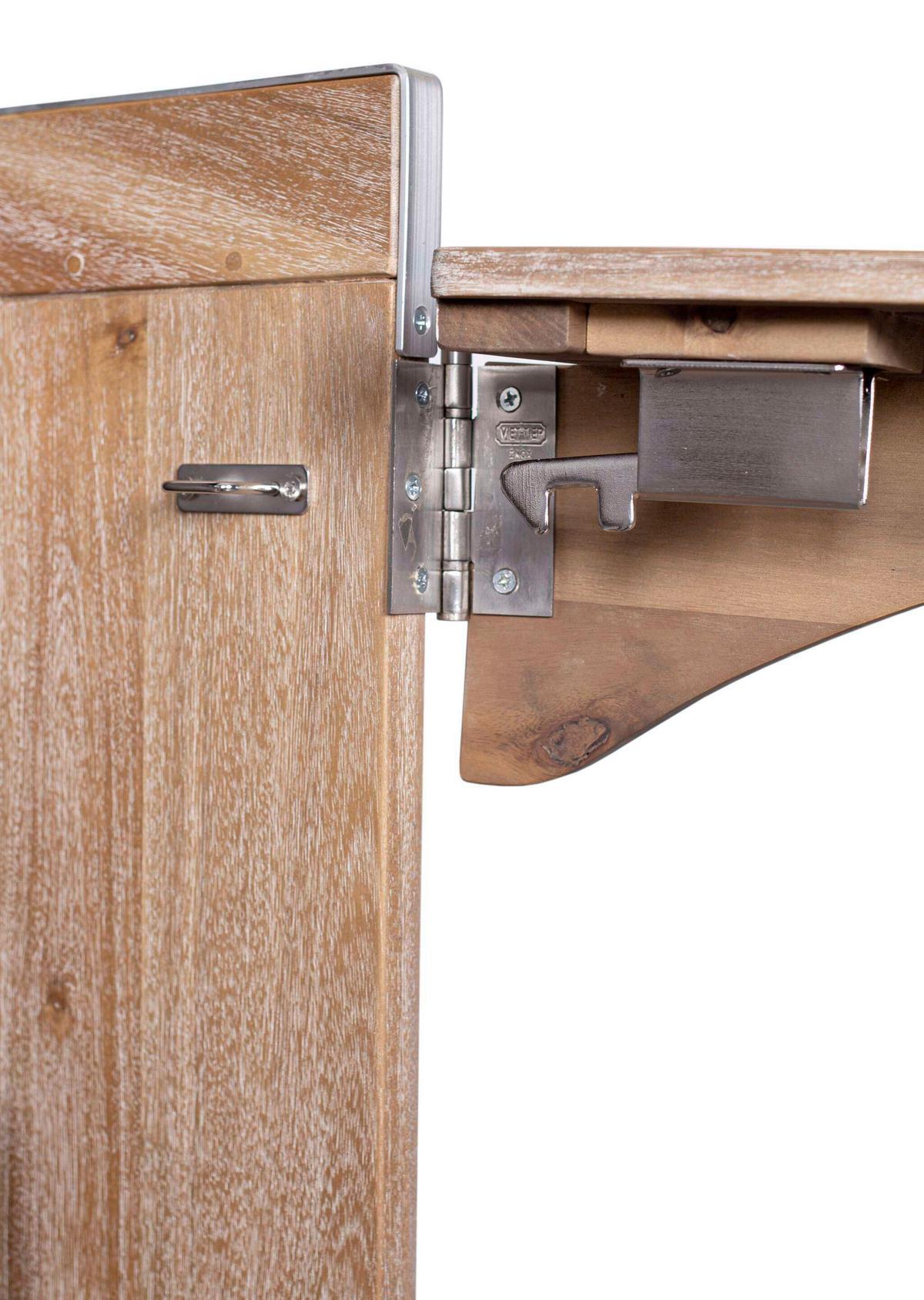 Strandkorb Trendy Pure Akazie/Weißgrau - Grauweiß/Weiß, KONVENTIONELL, Holz (130/165/80cm)