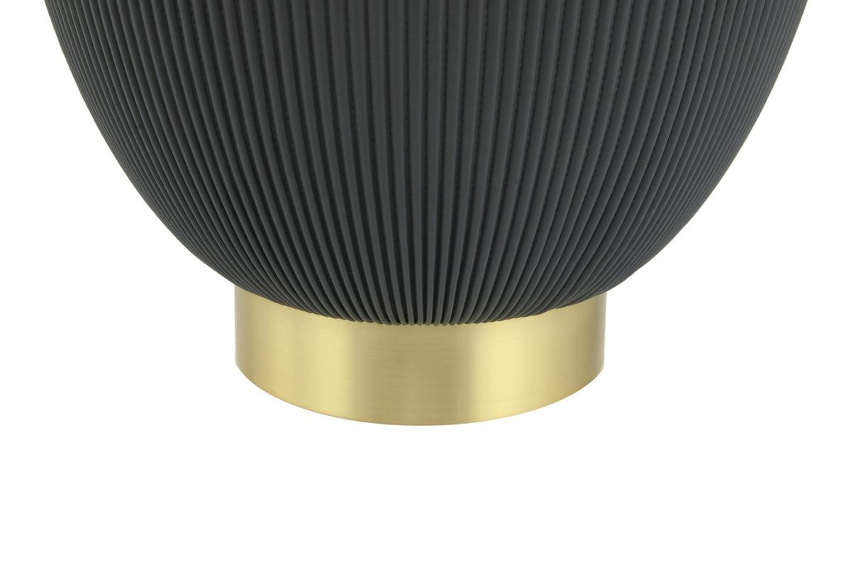 BEISTELLTISCH JOKAI 125 GRAU - Dunkelgrau/Goldfarben, Design, Textil/Stein (47/45cm) - Kayoom