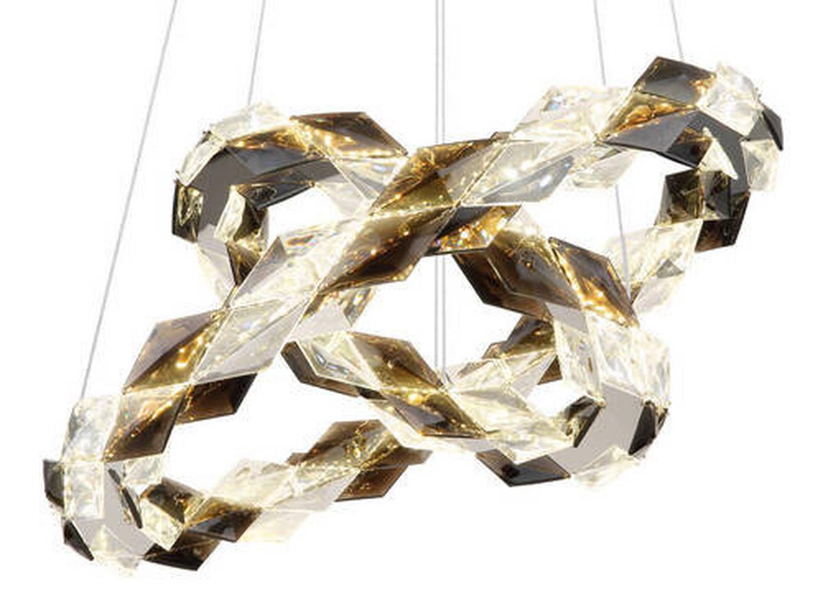 LED-Hängeleuchte Karilion Klar max. 50 Watt - Klar, Design, Kunststoff/Metall (55/130cm) - Globo