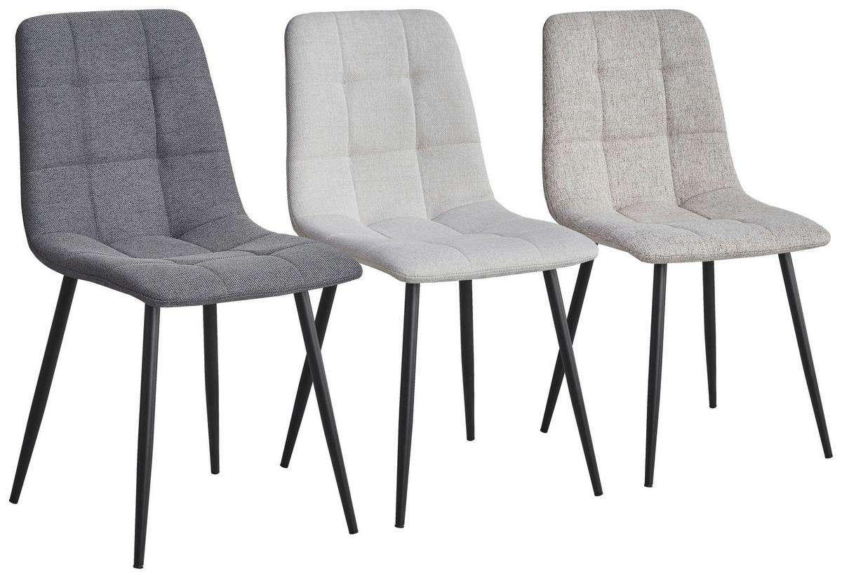 KRZESŁO JEFF - czarny/szary, Design, metal/tkanina (45/86.5/55cm) - Stylife