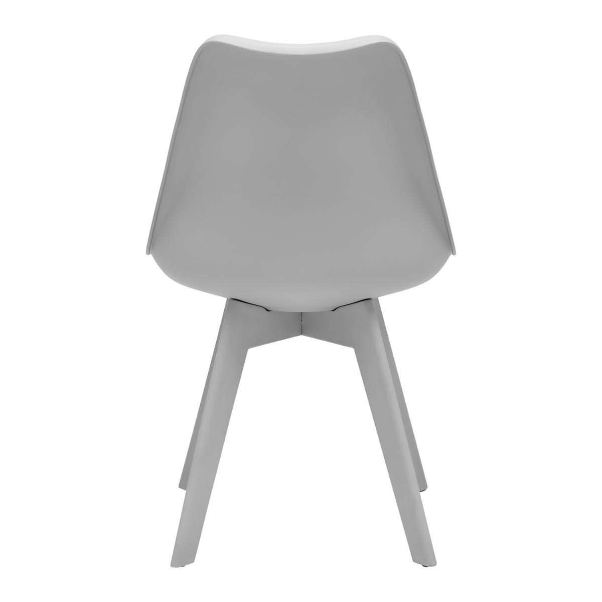 KRZESŁO MIA - jasnoszary, Modern, tworzywo sztuczne/tkanina (50/84/54cm) - Bessagi Home