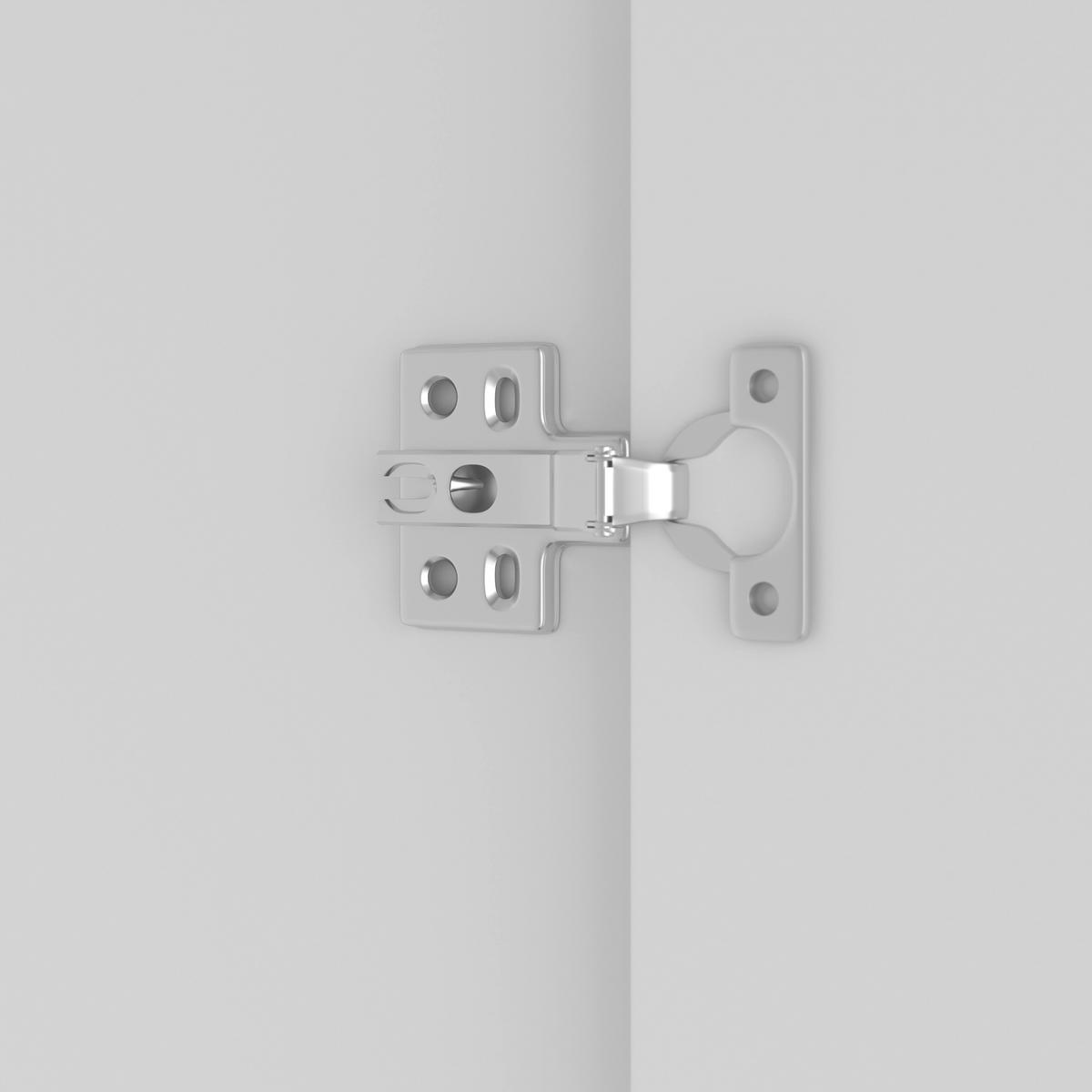 Drehtürenschrank Alex Weiß ca. 151x223x60 cm - Weiß, MODERN, Glas/Holzwerkstoff (151/223/60cm) - Bessagi Home