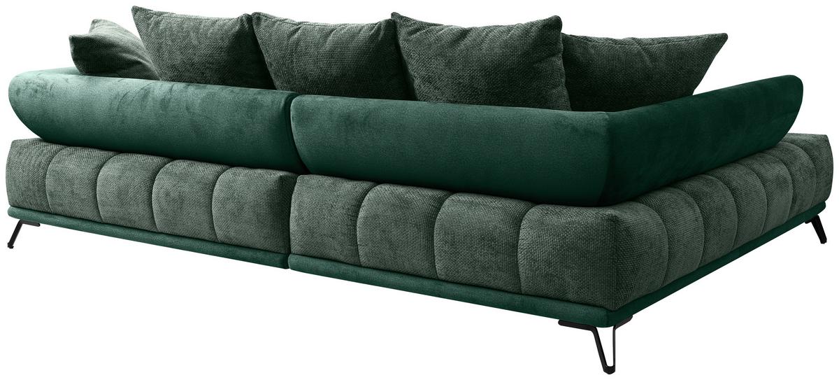 Ugaona Garnitura Largo N - tamnozelena/crna, Moderno, tekstil/metal (184/262cm) - Modern Living