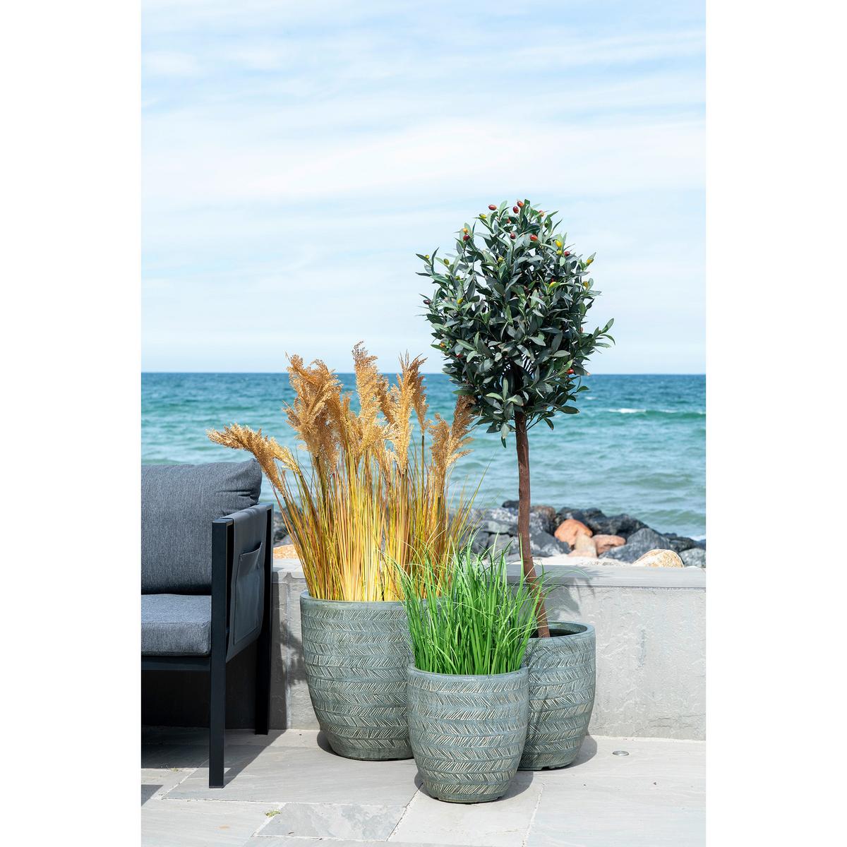 Kunstpflanze Poa Grass Grün - Schwarz/Grün, Basics, Kunststoff (68cm)