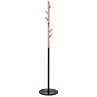 STOJAK NA UBRANIA JANA - czarny/kolor złoty, Design, kamień/metal (37/173/37cm)