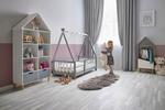 Kinderbett Massivholz, grau/weiß "Adelia" - Naturfarben/Weiß, MODERN, Holz (140/70cm) - Bessagi Kids