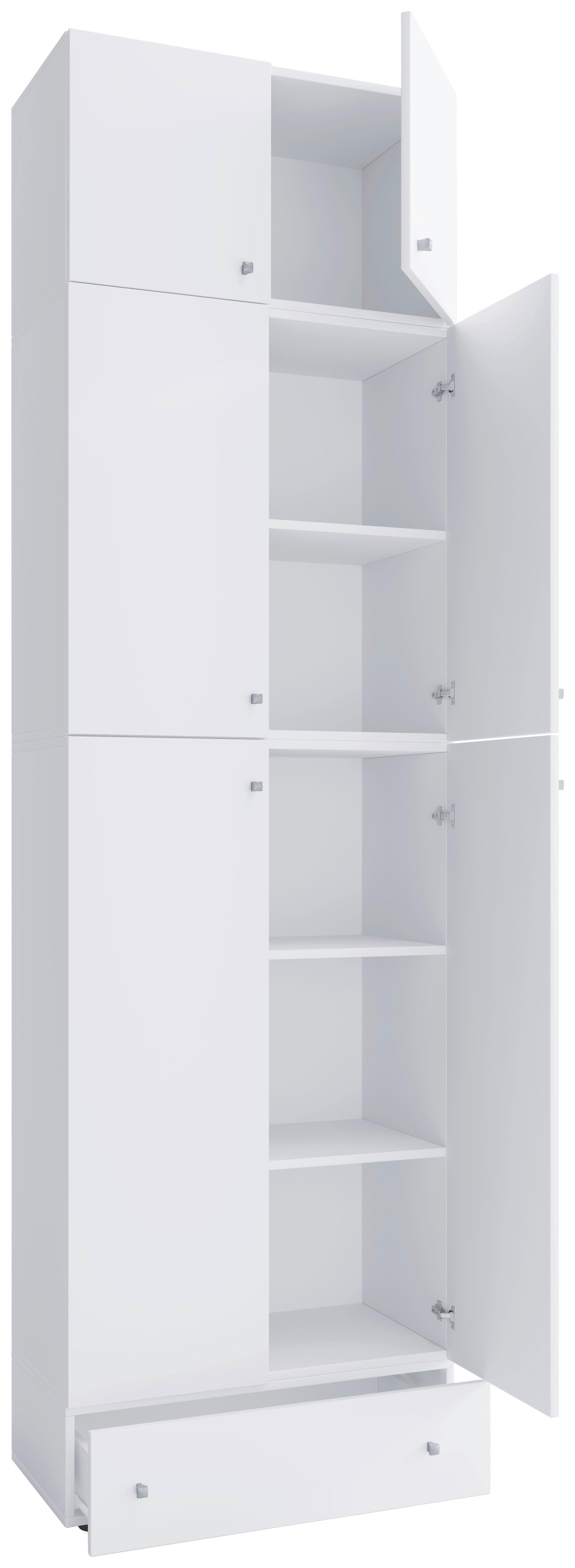 Omara Za Čevlje Lona Xxl, Bela - siva/bela, Moderno, umetna masa/leseni material (70/240/39cm) - MID.YOU