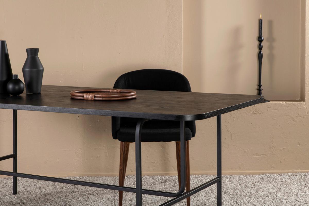 ESSTISCH UNO - Schwarz, Design, Holz/Holzwerkstoff (200/90/75cm) - Livetastic