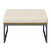 LOUNGEGRUPP SILAS - akaciefärgad/cremefärgad, Modern, metall/trä (130/85/80cm) - Bessagi Garden