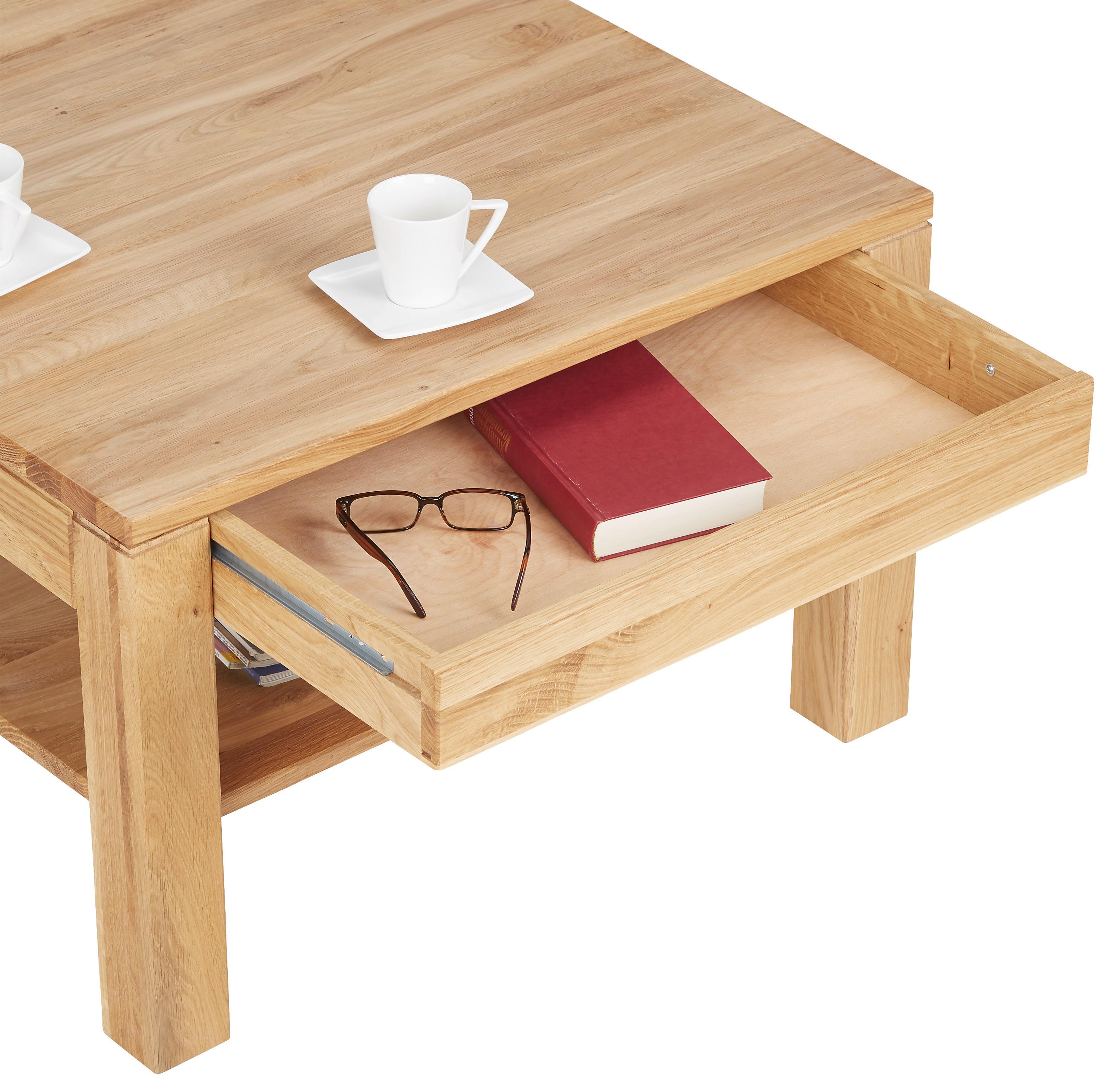 Klubska Mizica V Barvi Hrasta Costa Rica - barve hrasta, Konvencionalno, les (75/75/47cm) - Modern Living
