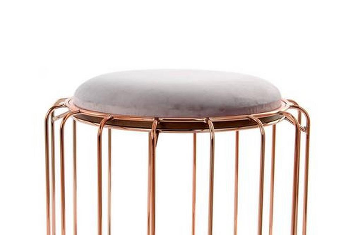 BEISTELLTISCH NBLSY - Grau/Kupferfarben, Basics, Glas/Holzwerkstoff (50/50/45cm) - Kayoom