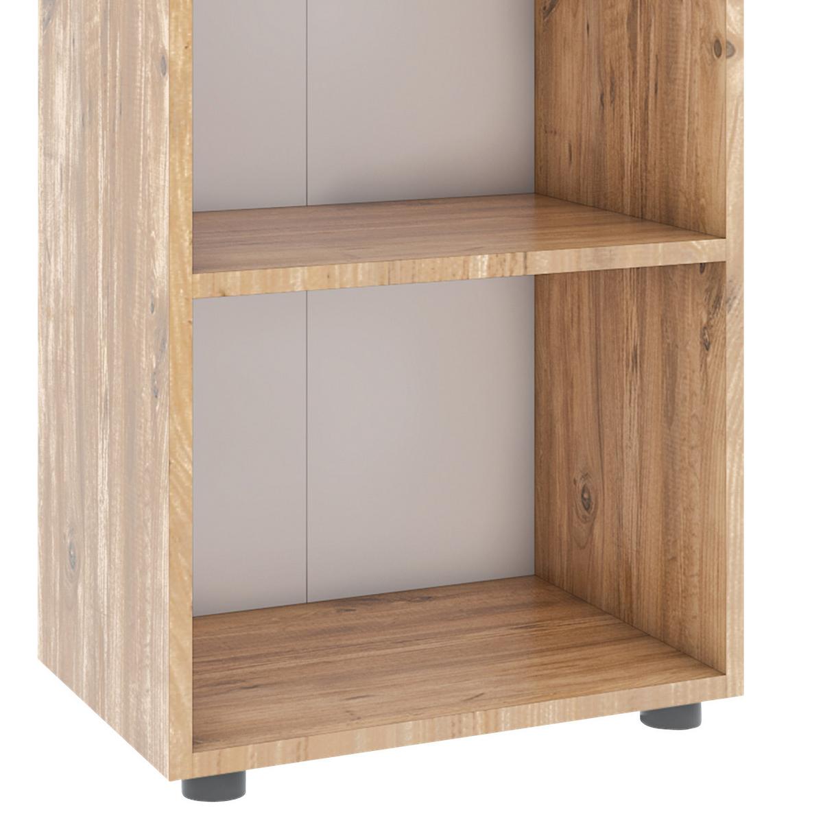 Regal Ulas 3, Hrast - črna/medeni hrast, Moderno, umetna masa/leseni material (49/108/32cm) - MID.YOU