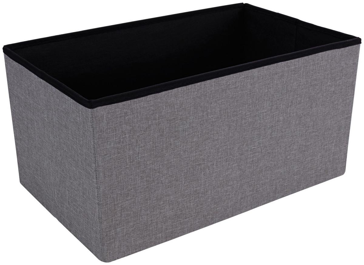 Bancă Franz - gri, Modern, lemn/textil (70/38/38cm) - Modern Living