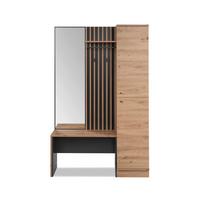 Ansamblu de hol MEDAN 42B - stejar Artisan/antracit, Modern, material pe bază de lemn (122/190/37cm) - MID.YOU