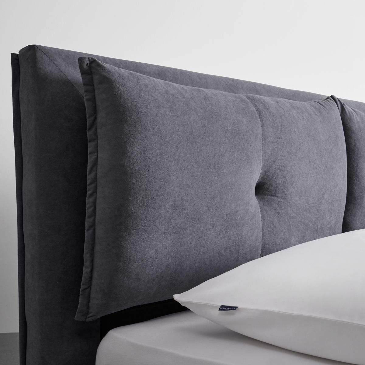 Polsterbett Sleepy Graublau ca. 180x200 cm - Graublau/Schwarz, MODERN, Holz/Textil (180/200cm) - Bessagi Home