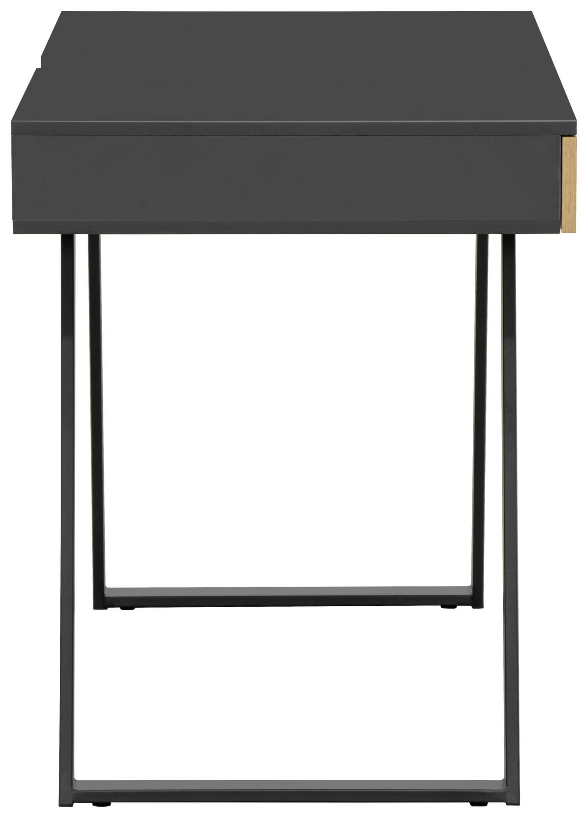 Pisalna Miza Viola, Siva, Barva Hrasta - siva/barve hrasta, Moderno, kovina/leseni material (140/60/76cm) - Modern Living