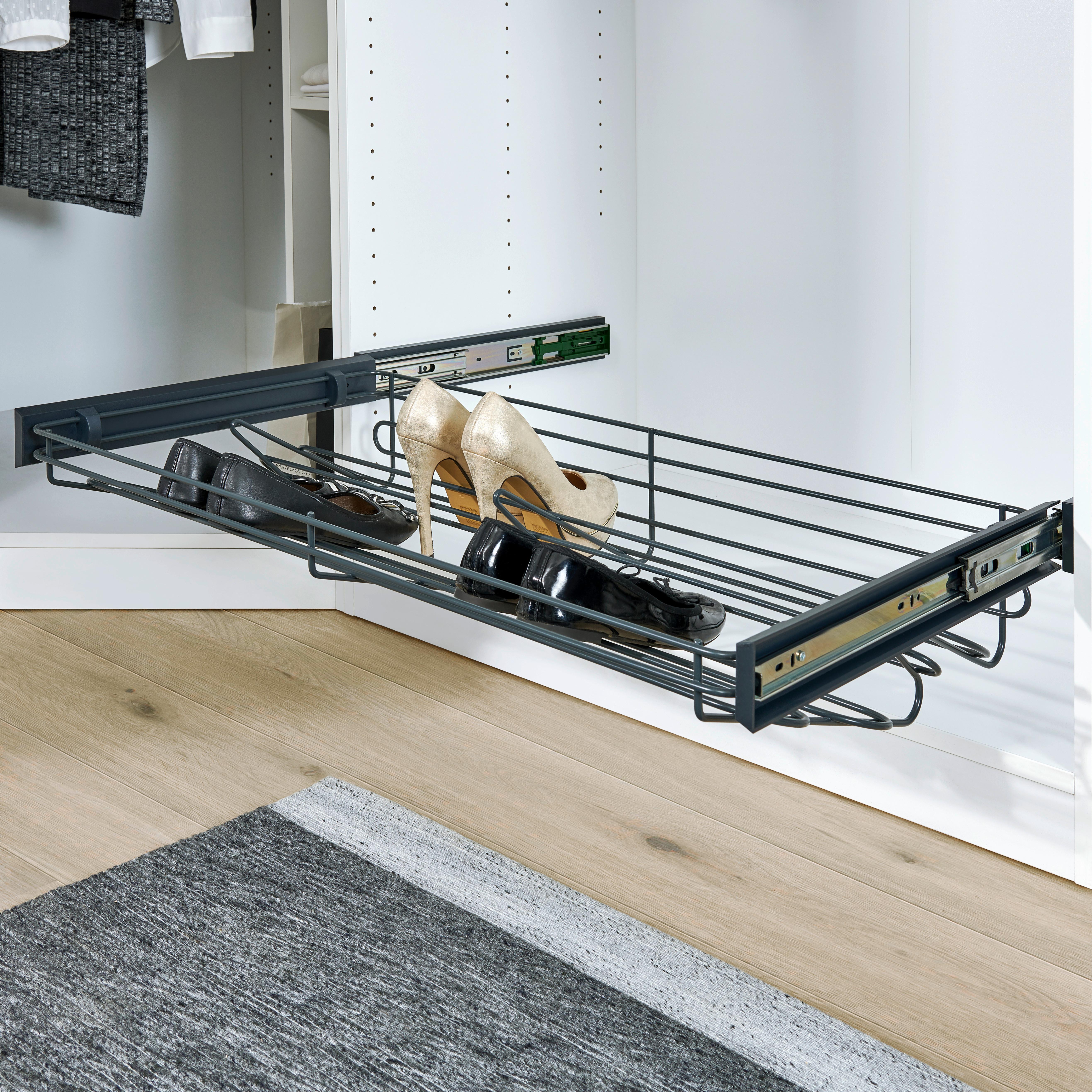 RANGE-CHAUSSURES UNIT -BASED- - anthracite, MODERN, métal (82,5/14/46,2cm) - Based