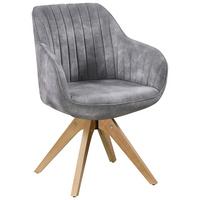 Armlehnstuhl Relax Grau - Buchefarben/Grau, MODERN, Holz/Textil (60/82/62cm) - Mömax