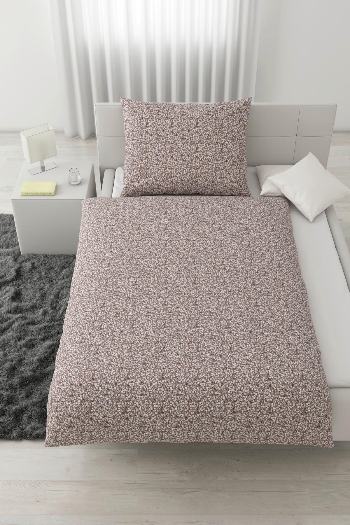 BETTWÄSCHESET JOSEFINE - Mauve, Romantik / Landhaus, Textil (160/210cm) - Modern Living