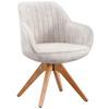 STOL MED ARMSTÖD RELAX -BASED- - beige/bokfärgad, Modern, trä/textil (60/82/61cm) - Mömax