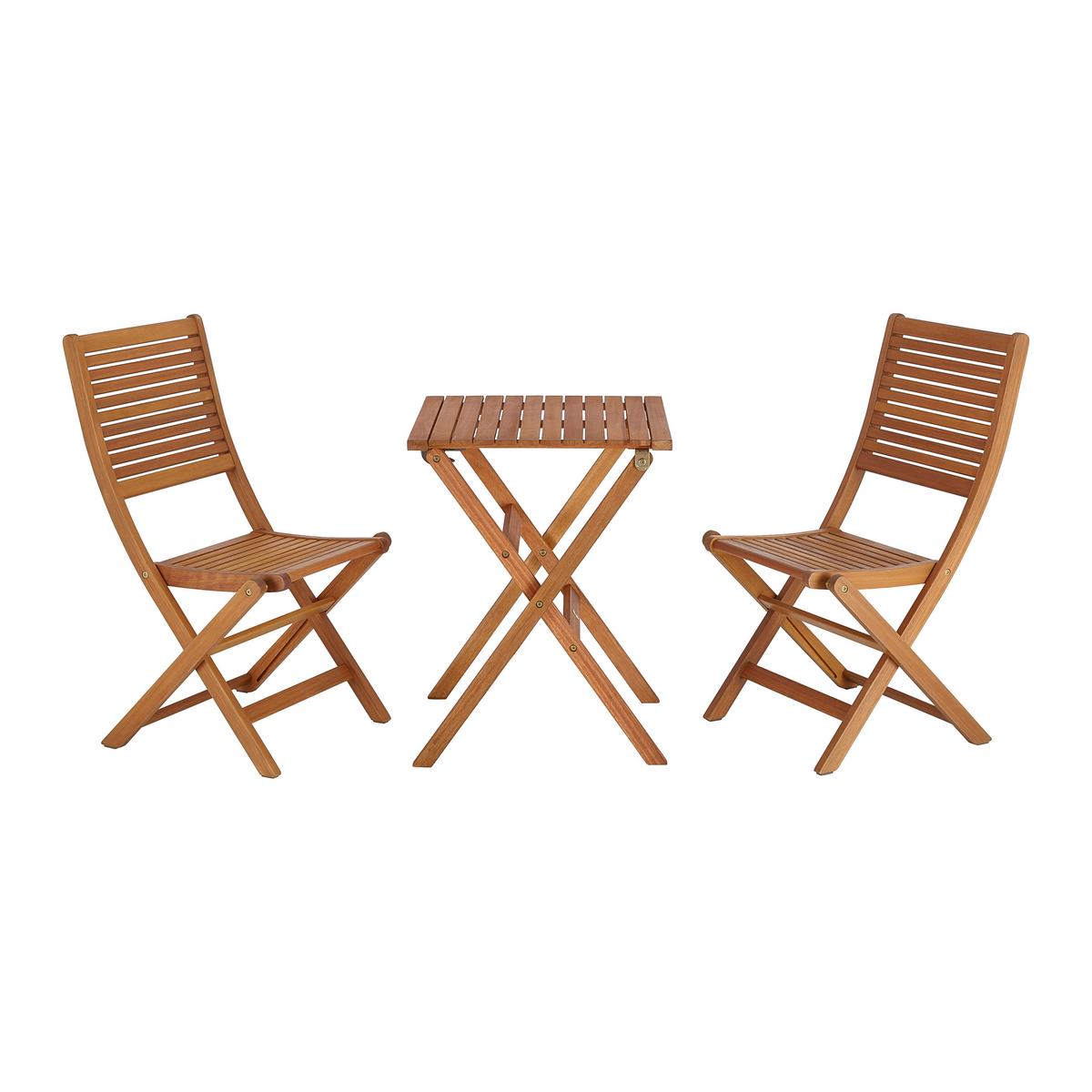 Set Za Balkon Stacy - barva tikovine, Natur, les - Mömax