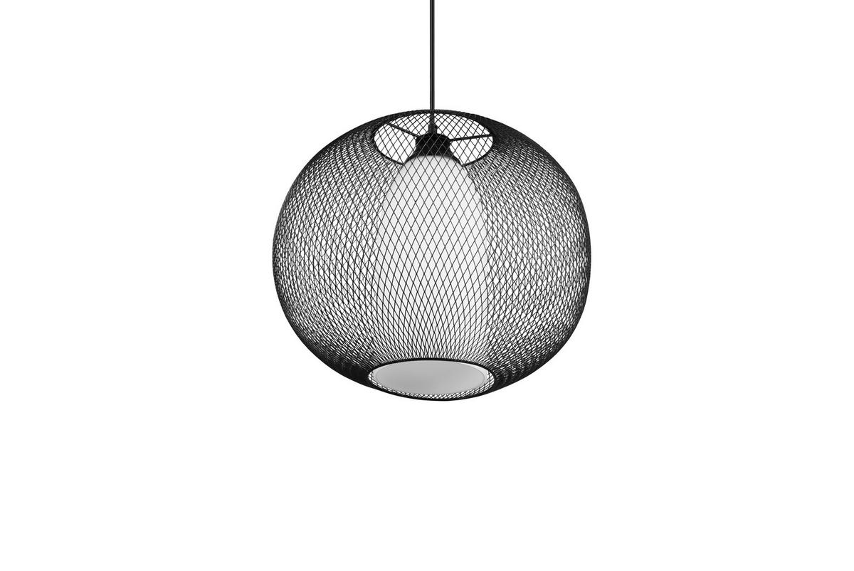 Pendelleuchte Filo Schwarz/Weiß max. 60 Watt - Schwarz/Weiß, KONVENTIONELL, Glas/Metall (40/150cm) - Trio Leuchten