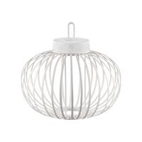 Akku-Tischleuchte Akuba Weiß max. 1,5 Watt - Weiß, Basics, Holz/Kunststoff (36/36/33cm)
