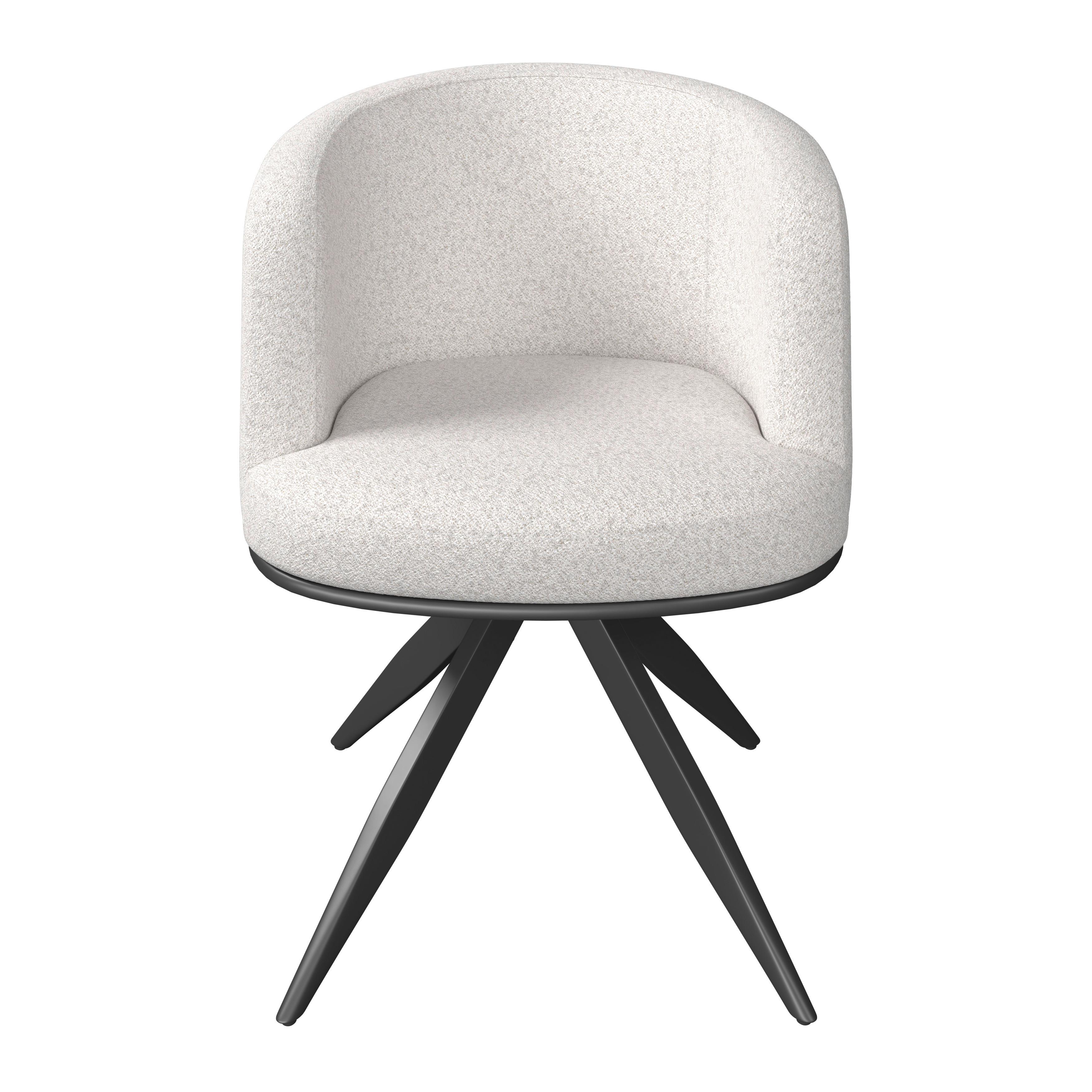 STOL MED ARMSTÖD NELA - grå/svart, Modern, metall/trä (62/77/62cm) - Bessagi Home