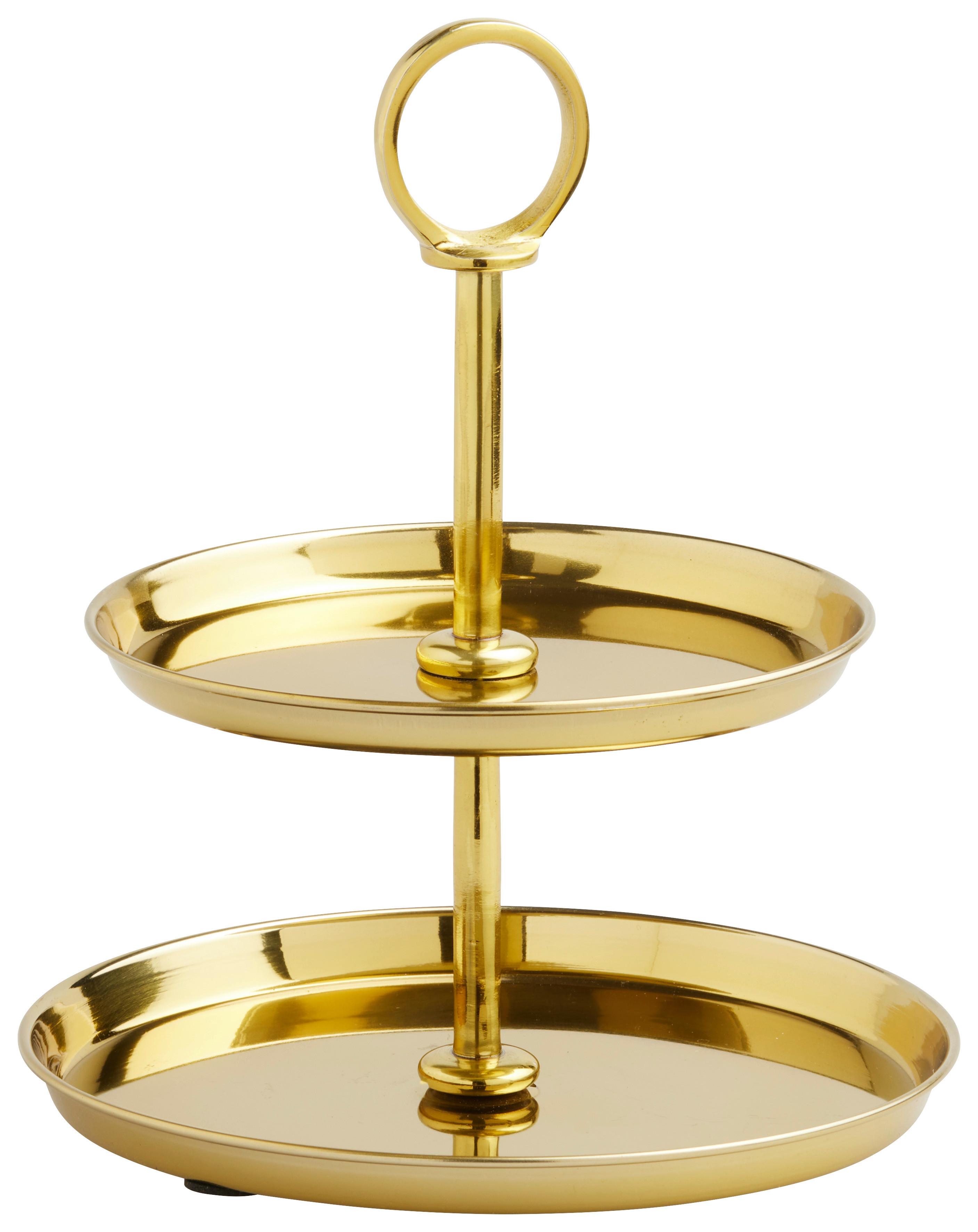 Etagere Glamour Goldfarben - Goldfarben, MODERN, Metall (20,3/23,5cm) - Mömax