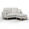Canapea modulara ILLA - gri deschis, Modern, lemn/textil (154/84/86cm) - Bessagi Home