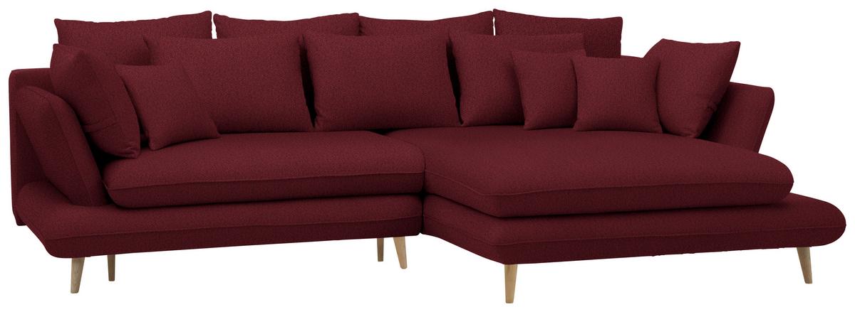 Kutna Garnitura Monte - prirodne boje/boje crnog vina, Romantično / ladanjski, tekstil/drvo (283/181cm) - Premium Living