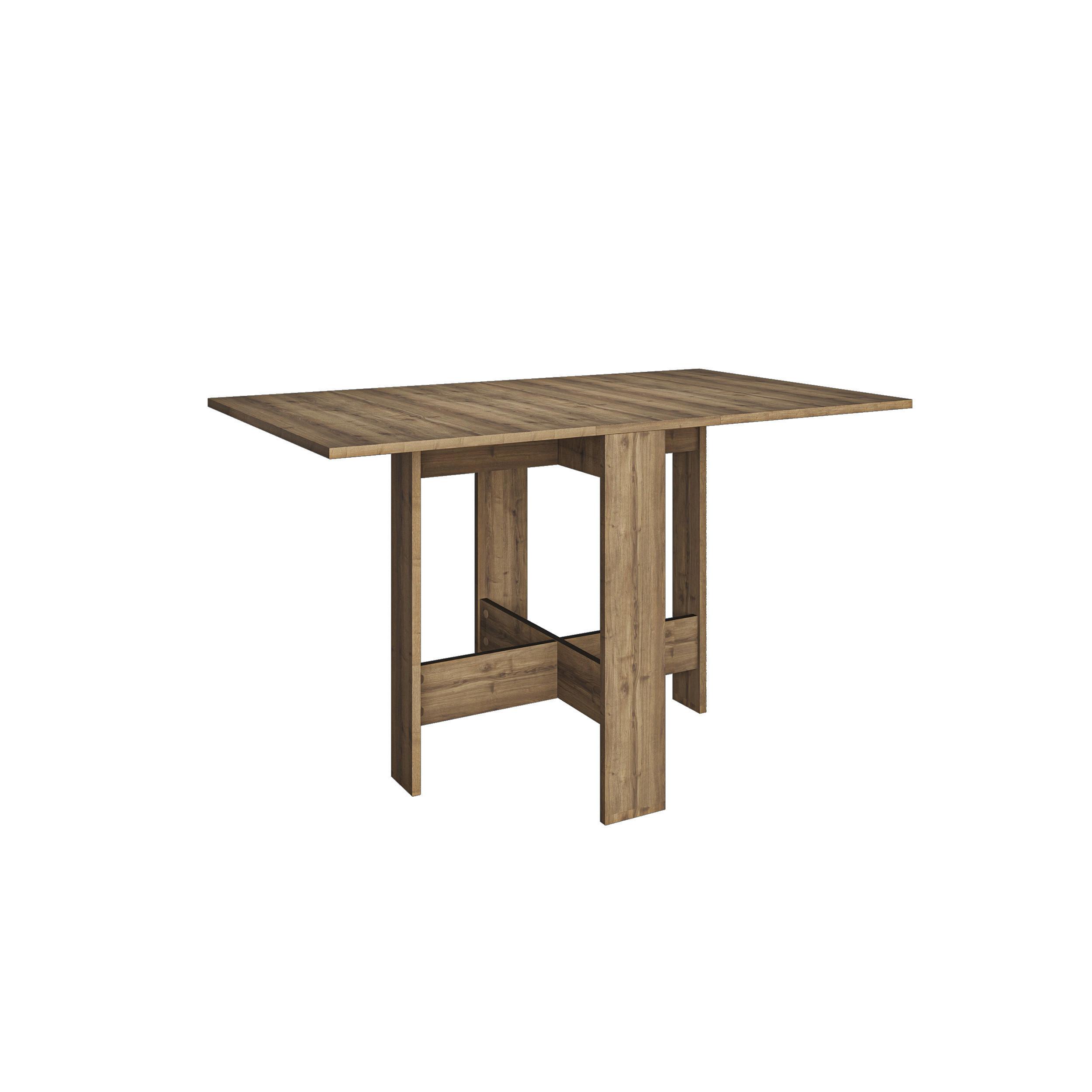Jedilna Miza Artemio, Barva Temnega Hrasta, 130x76cm - temni hrast, Design, leseni material (130/76/73cm) - Livetastic